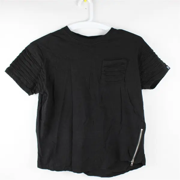 Phat Farm Solid Black Color Short Sleeve T-Shirt 100% Cotton Men's Size M