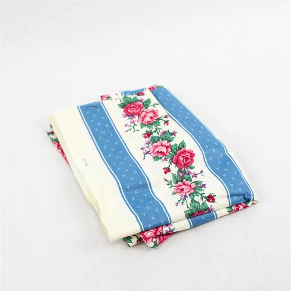 Floral Blue & White Polished Cotton Fabric 3/4 yd x 44in Quilting