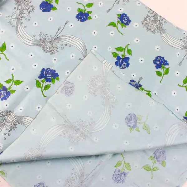 Cupid W Garland Blue Fabric 2 1/3 yds x 36in Craft Sewing Quilting