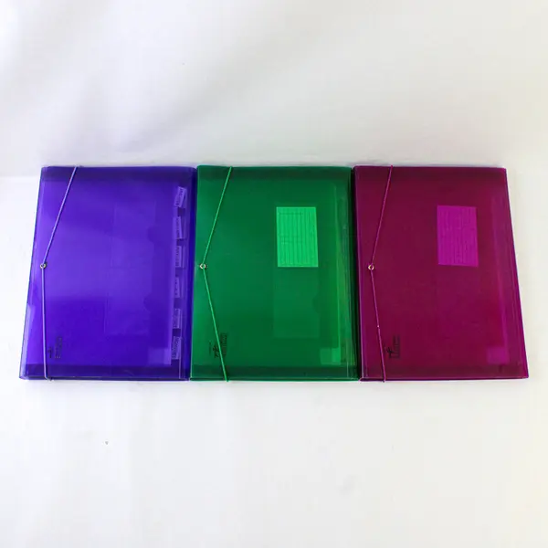 Lot of 3 Inndura by Smead Expanding File Folder Green Pink and Purple