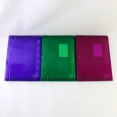 Lot of 3 Inndura by Smead Expanding File Folder Green Pink and Purple