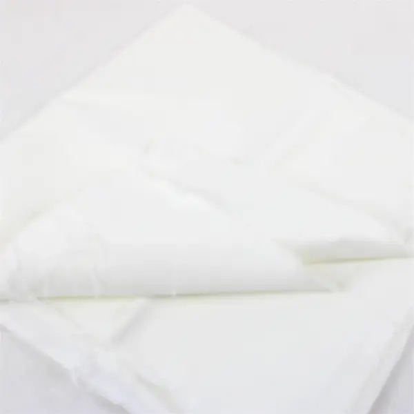White Polished Cotton Fabric 1 1/3 x 54 in - Lightweight Smooth