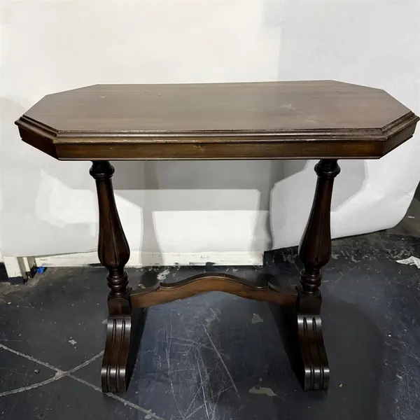 Vintage Regency Style Octagon Wood Console Table  - Freight / Local Pickup