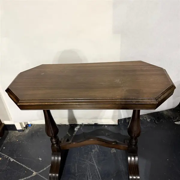 Vintage Regency Style Octagon Wood Console Table  - Freight / Local Pickup