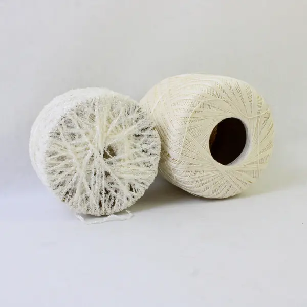Lot of 2 Small Skeins of White Acrylic Yarn 