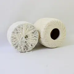 Lot of 2 Small Skeins of White Acrylic Yarn 