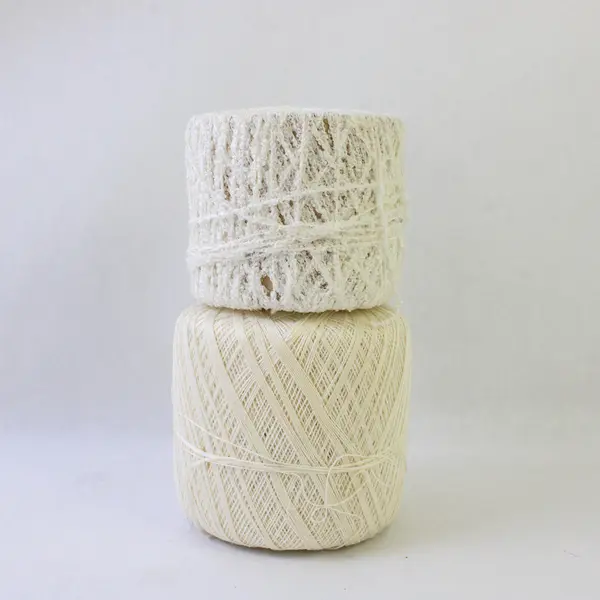 Lot of 2 Small Skeins of White Acrylic Yarn 
