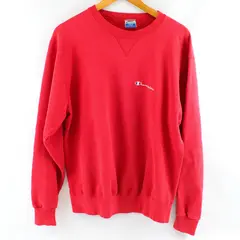 Champion Men's Large Red Embroidered Crewneck Sweatshirt Made in Mexico