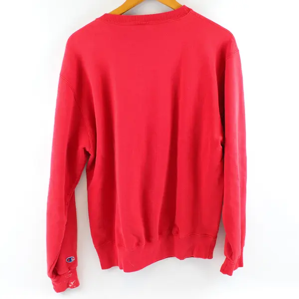 Champion Men's Large Red Embroidered Crewneck Sweatshirt Made in Mexico