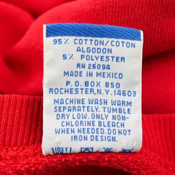 Champion Men's Large Red Embroidered Crewneck Sweatshirt Made in Mexico