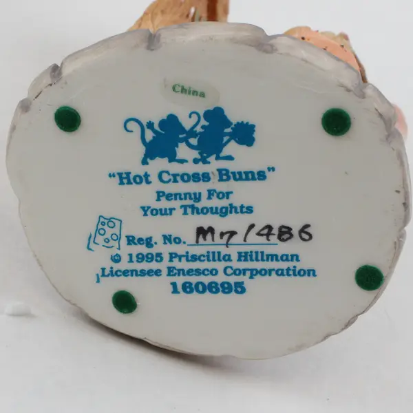 Enesco Priscilla's Mouse Tales Hot Cross Buns 1995 FLAW