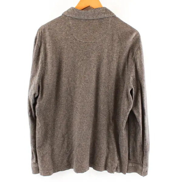 J.S. A. Bank Reserve Men's Cotton Collared Sweater Black/Brown L