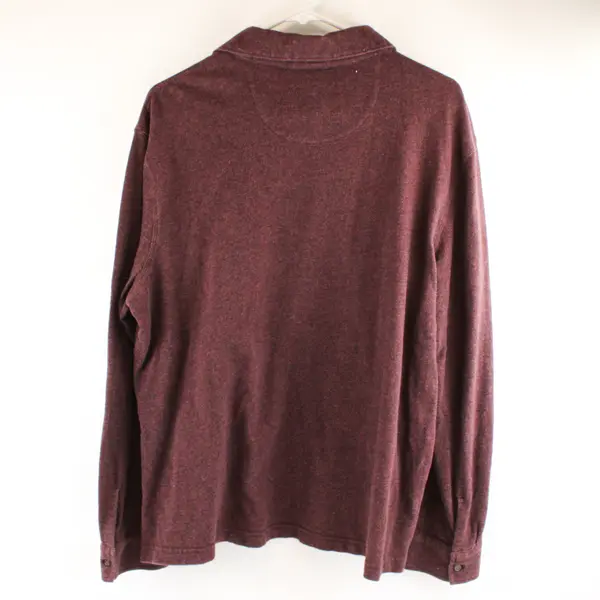 J.S. A. Bank Reserve Men's Cotton Crewneck Sweater Burgundy L