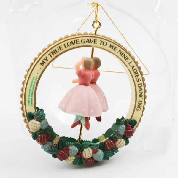 VTG 1991 Enesco Nine Dancers Dancing Christmas Ornament