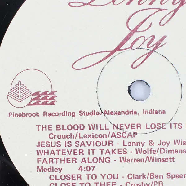 Lenny & Joy "What A Day To Be Alive" 12" Vinyl Record