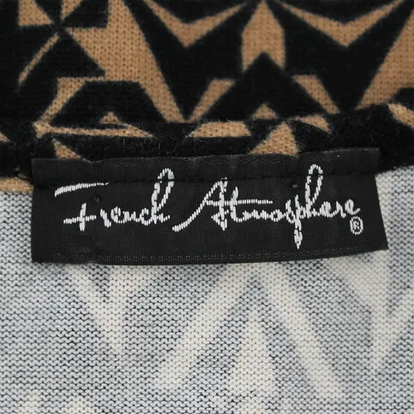 French Atmosphere Brown/Black Quarter Length Sleeve Shirt Dress Women's Size S/M