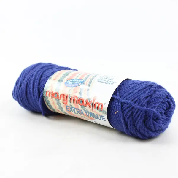 Lot 2 Skeins 4 Ply Vintage Skeins Yarn, Navy Blue & Pale Blue