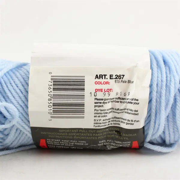 Lot 2 Skeins 4 Ply Vintage Skeins Yarn, Navy Blue & Pale Blue