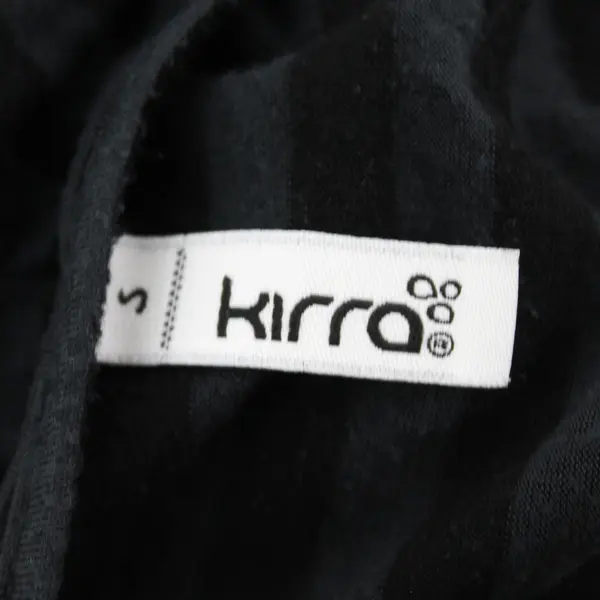 Kirra Black Horizontal Striped Sleeveless Shirt Top Rayon/Polyester Women's Sz S