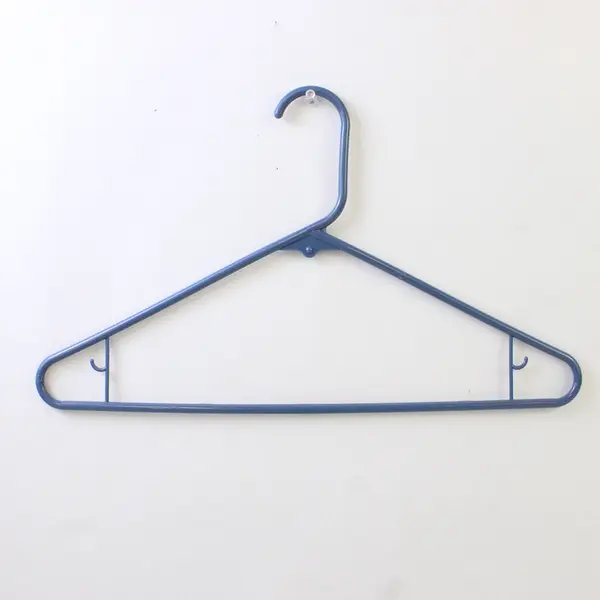 Mixed Lot of 10 Varied Blue Plastic Clothes Hangers