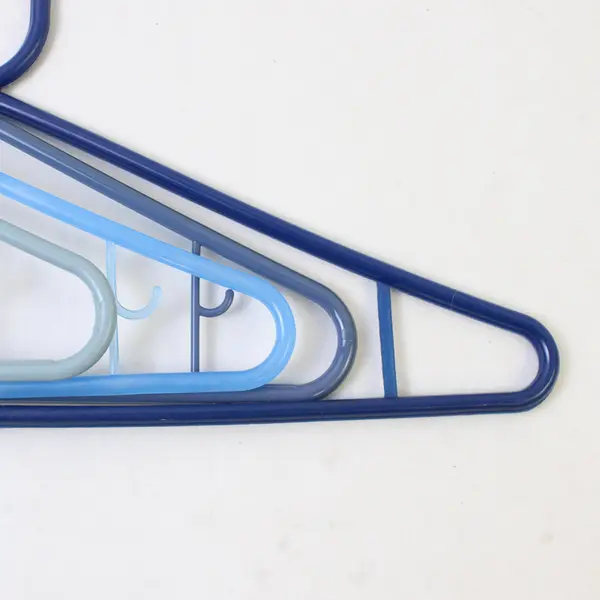 Mixed Lot of 10 Varied Blue Plastic Clothes Hangers