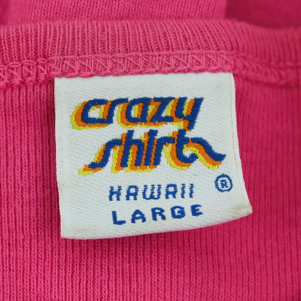 Crazy Shirts Solid Pink Color Hawaii Embroidered Long Sleeve Shirt Top Women's L