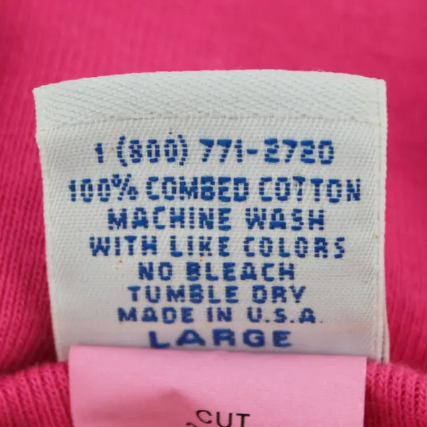 Crazy Shirts Solid Pink Color Hawaii Embroidered Long Sleeve Shirt Top Women's L