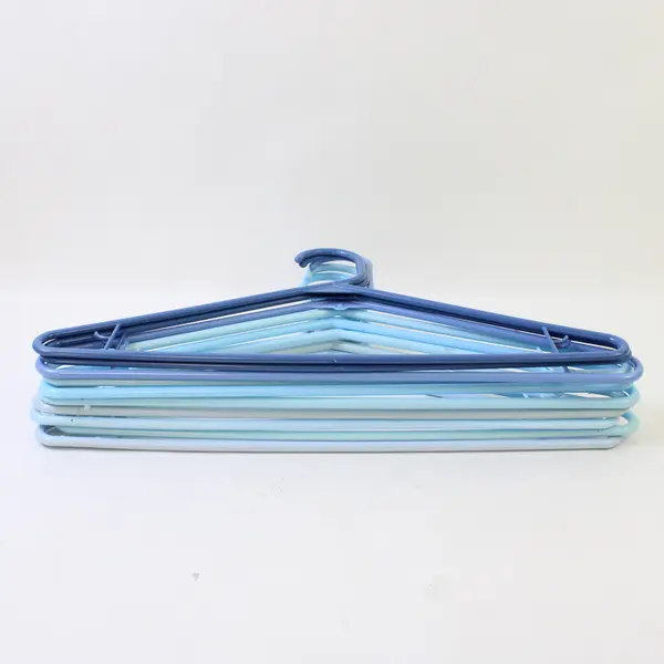 Mixed Lot of 10 Varied Blue Plastic Clothes Hangers Closet Storage