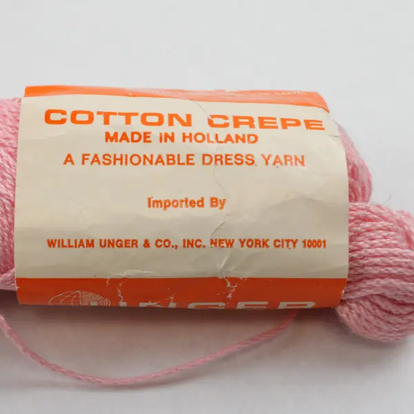 Lot of 4 Skeins of Pale Pink Yarn, 2 are Unger's Cotton Crepe