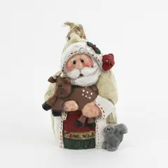 1997 Midwest Cannon Falls Eddie Walker Santa W/ Reindeer Fawn Ornament