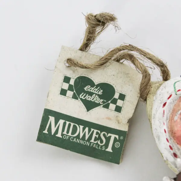 1997 Midwest Cannon Falls Eddie Walker Santa W/ Reindeer Fawn Ornament