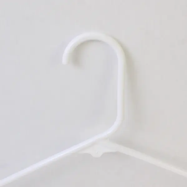 Lot of 10 White Clothes Hangers with Strap Hooks Closet Organization