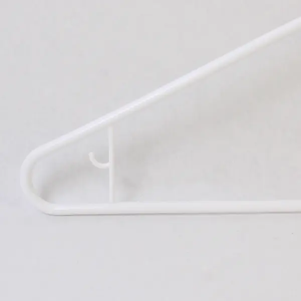 Lot of 10 White Clothes Hangers with Strap Hooks Closet Organization