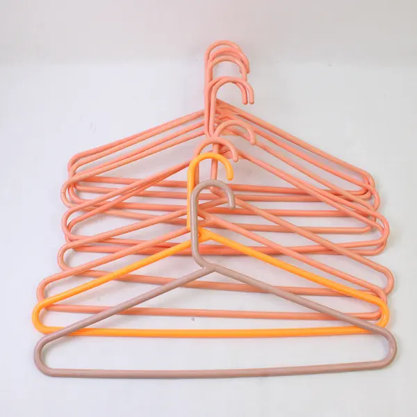 Mixed Lot of 10 Coral Plastic Clothes Hangers
