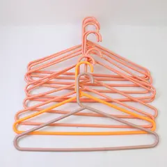 Mixed Lot of 10 Coral Plastic Clothes Hangers