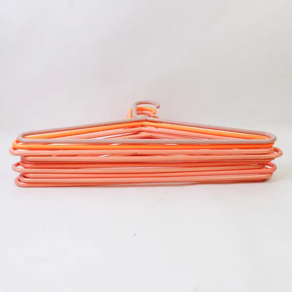Mixed Lot of 10 Coral Plastic Clothes Hangers