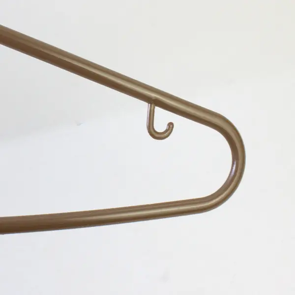 Mixed Lot of 10 Plastic Clothes Hangers with Strap Hooks Beige Brown Black Gray