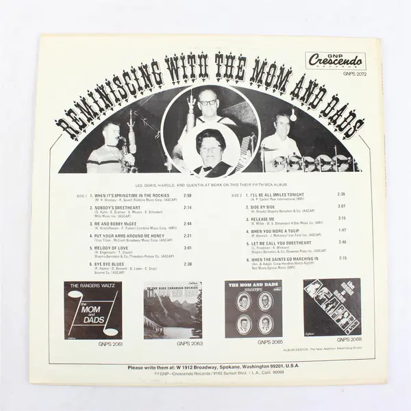 Reminiscing with The Mom and Dads 12" Vinyl Record