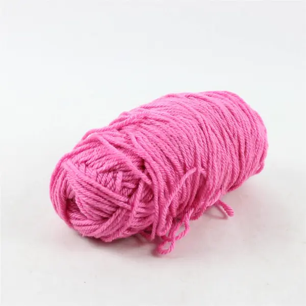 Lot of 3 Long Skeins of Cerise Pink  Acrylic Yarn