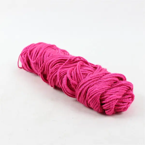 Lot of 3 Long Skeins of Cerise Pink  Acrylic Yarn