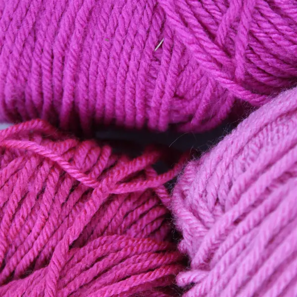 Lot of 3 Long Skeins of Cerise Pink  Acrylic Yarn