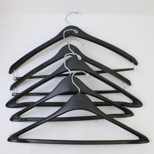 Mixed Lot of 5 Black Suit Hangers Closet Storage