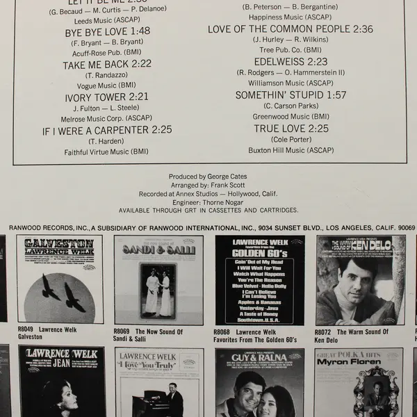 Lawrence Welk Presents Guy & Ralna 12" Vinyl Record