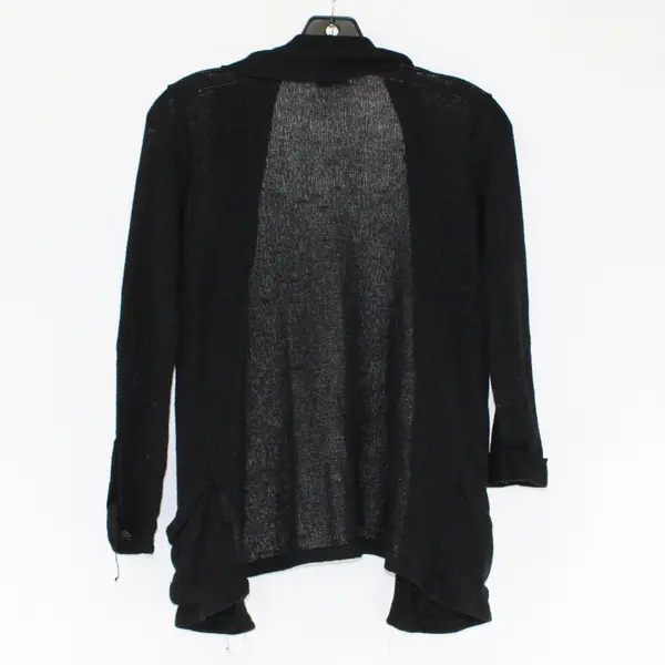 Pins And Needles Solid Black Knit Long Sleeve Cardigan Top Women's Size S