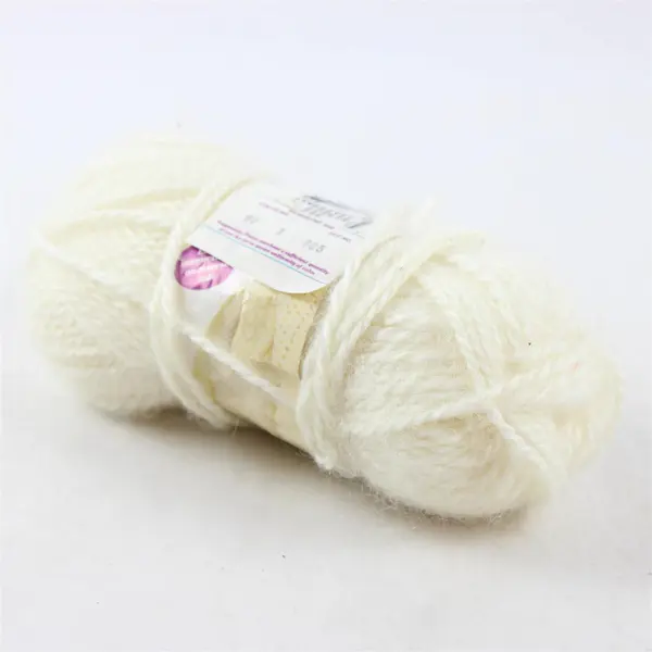 Lot of 2 Skeins of White Virgin Wool and Acrylic Yarn, unused 