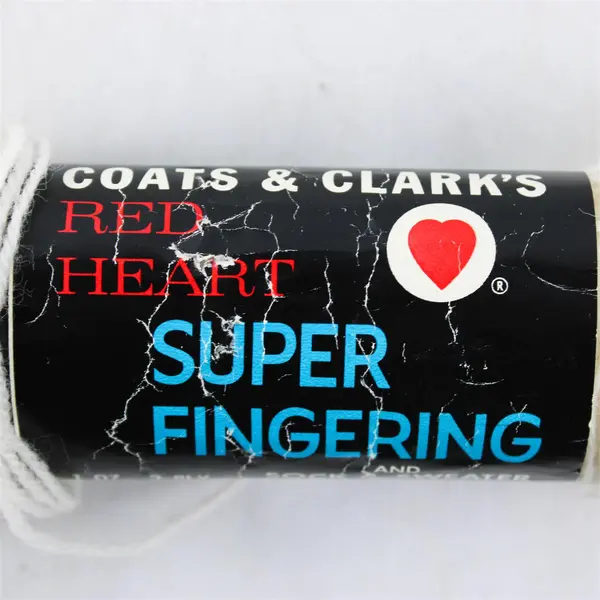 Lot of 2 Skeins of White Virgin Wool and Acrylic Yarn, unused 