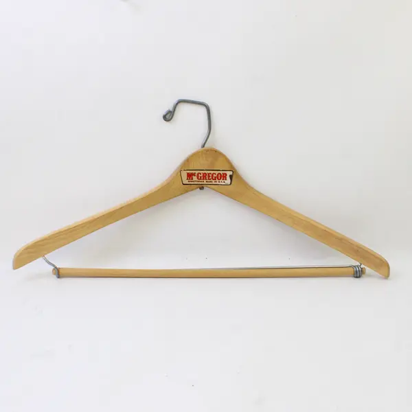 Lot of 5 Vintage Wooden Suit Hangers Closet Storage