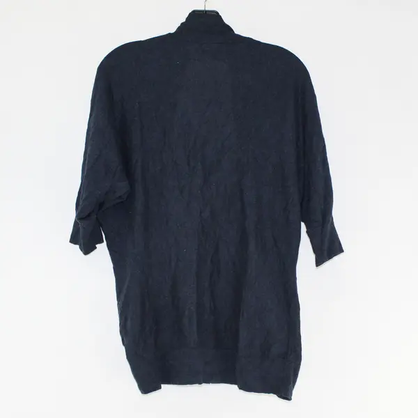 Mossimo Solid Navy Blue Color Knit Half Length Sleeve Cardigan Top Womens Size M
