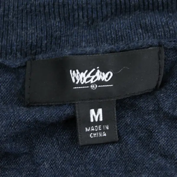 Mossimo Solid Navy Blue Color Knit Half Length Sleeve Cardigan Top Womens Size M