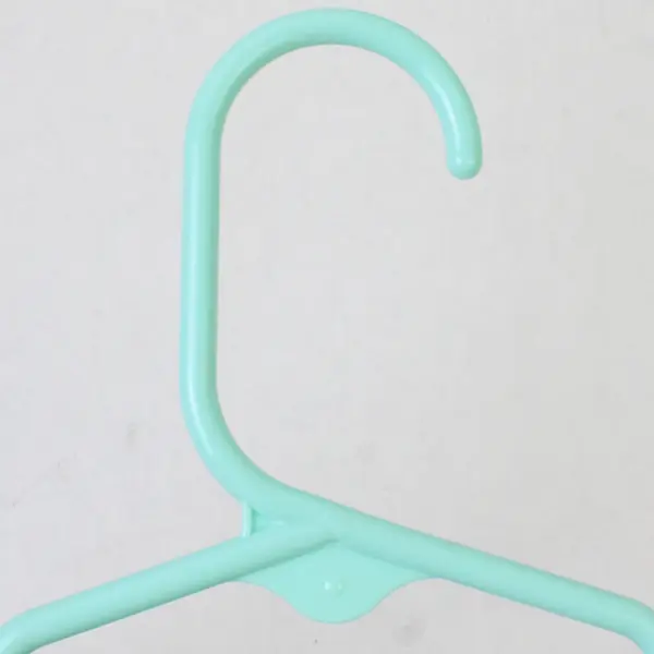 Lot of 10 Seafoam Green Plastic Kids Clothes Hangers